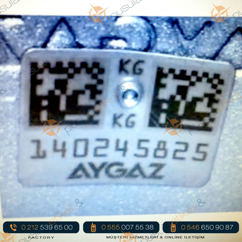QR Code Baskılı Çelik Etiket